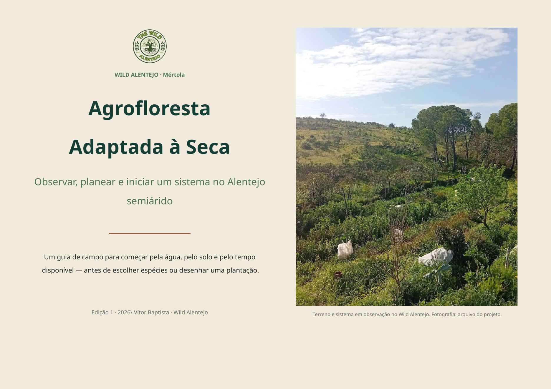 Capa do guia gratuito Agrofloresta Adaptada à Seca